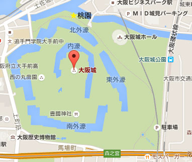 大阪城公園　地図