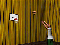 バスケットボールのシュートモーションを再現した作品